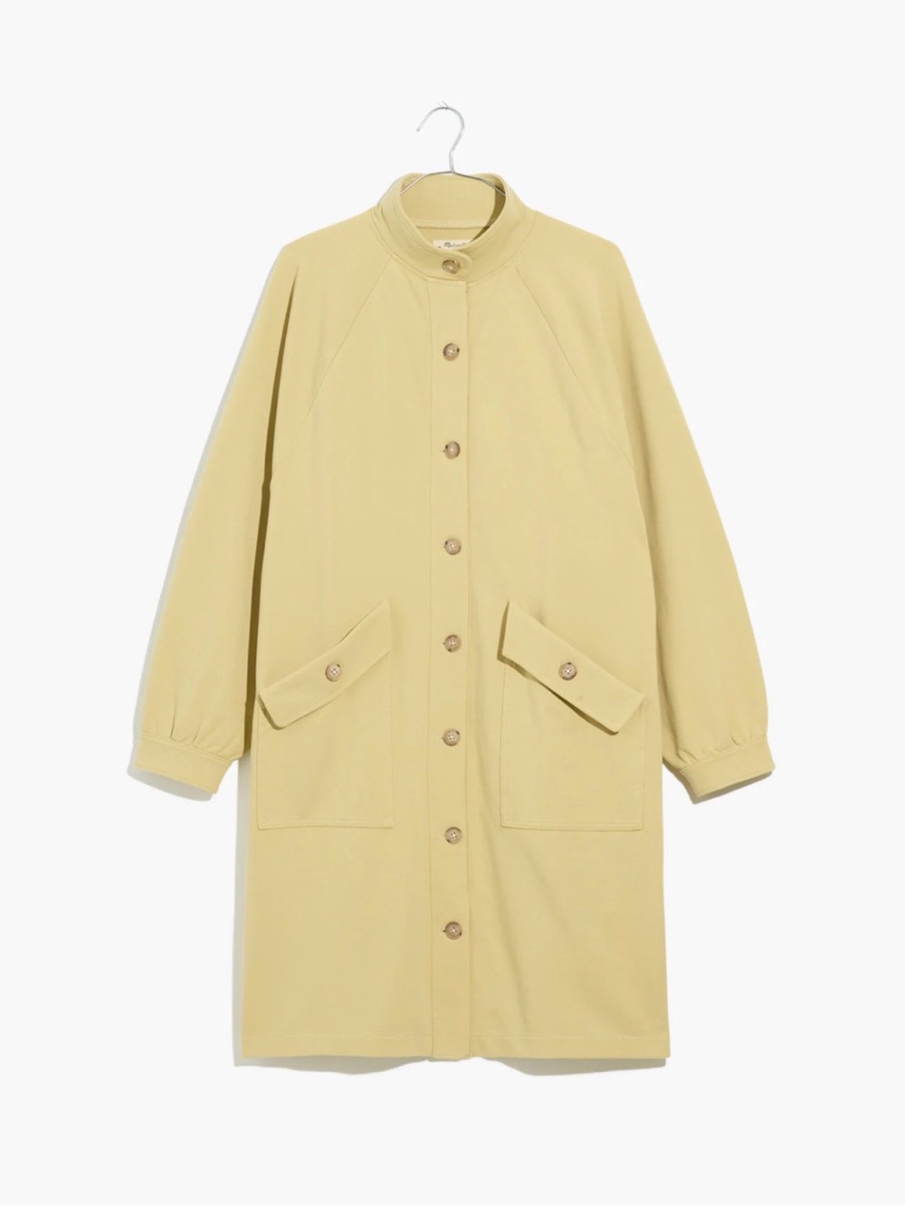 Madewell | Green Structured Terry Longline Coat | Size Medium
